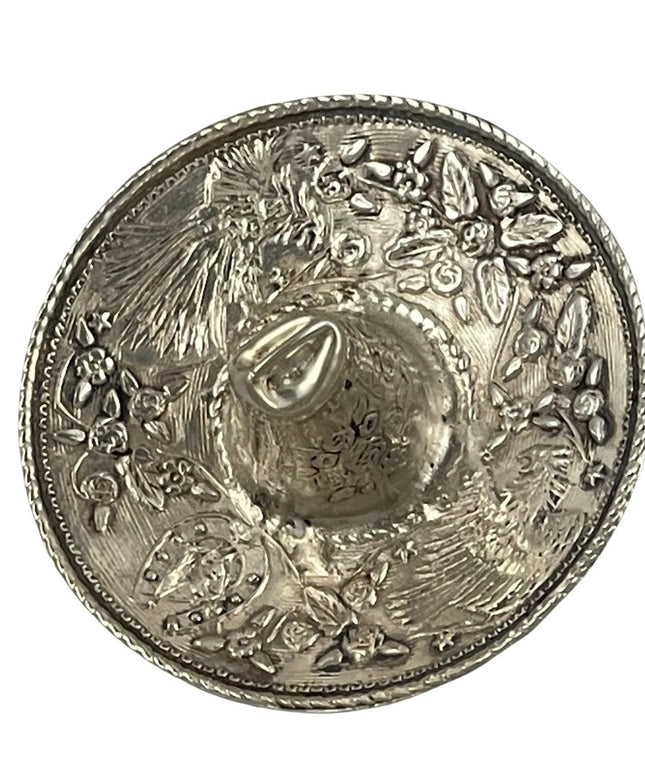 Vintage sterling silver 925 Spanish Sombrero brooch necklace pendant