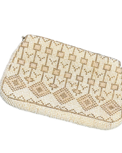 Antique Micro bead fancy geometric design wallet art deco