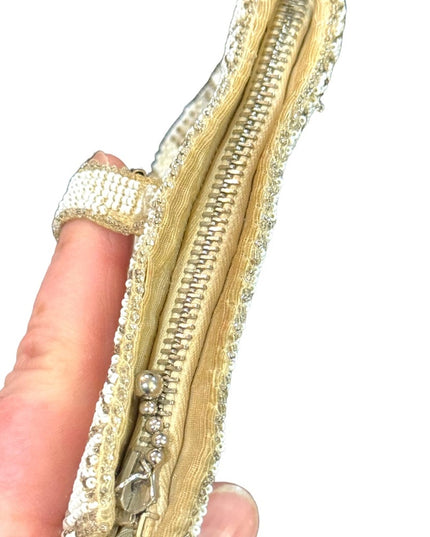 Antique Micro bead fancy geometric design wallet art deco