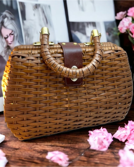 Vintage c1960s Stein Basket weave purse bag
