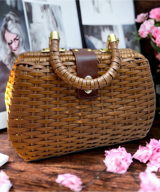Vintage c1960s Stein Basket weave purse bag