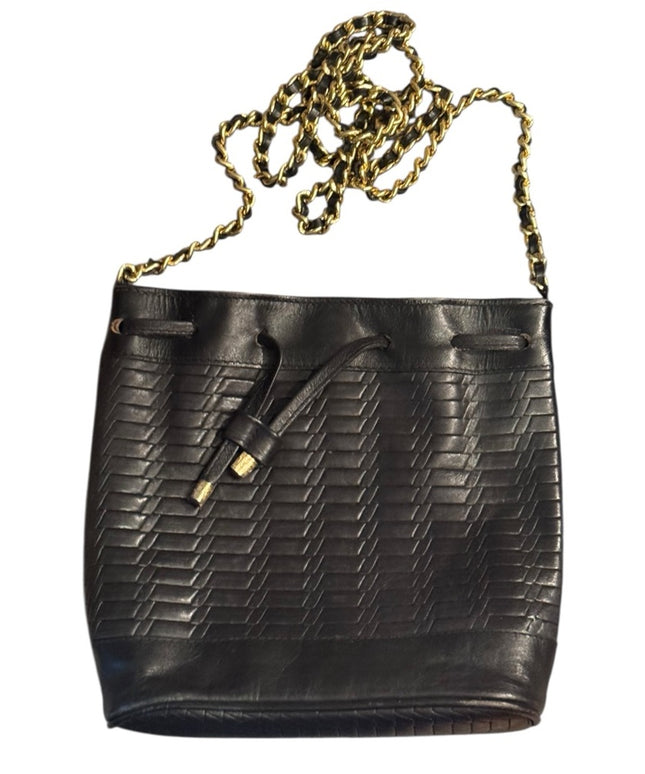 Stunning Vintage Tivoli Black Leather Shoulder Bag