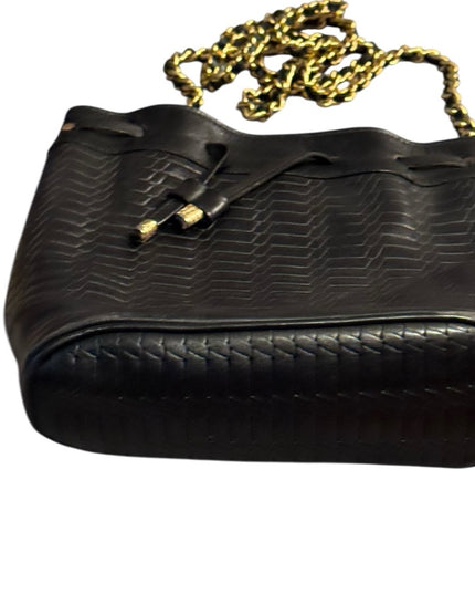 Stunning Vintage Tivoli Black Leather Shoulder Bag