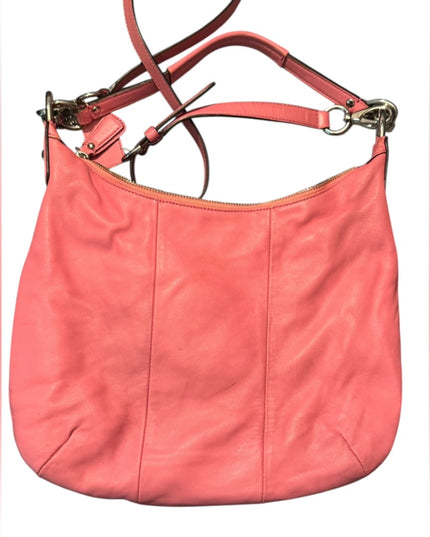 Pink Leather Coach Shoulder Bag Kristin Hobo