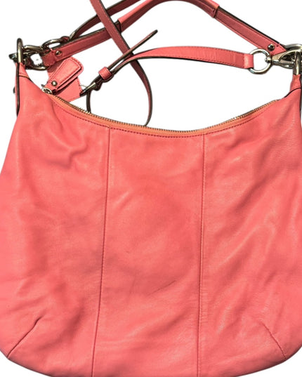 Pink Leather Coach Shoulder Bag Kristin Hobo
