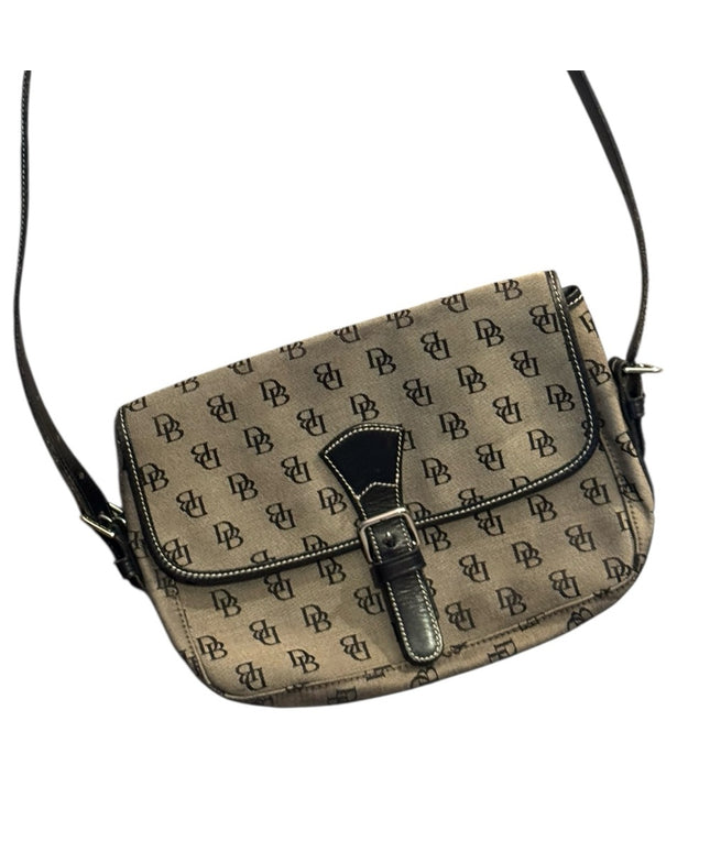Designer Monogram Dooney Bourke Leather Canvas Shoulder Bag