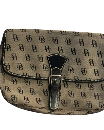 Designer Monogram Dooney Bourke Leather Canvas Shoulder Bag