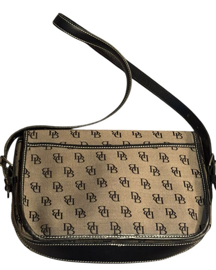 Designer Monogram Dooney Bourke Leather Canvas Shoulder Bag