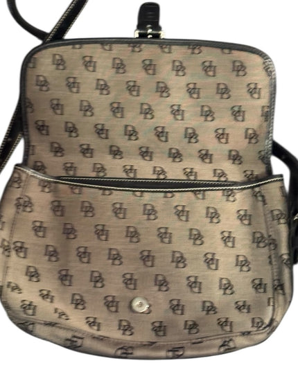 Designer Monogram Dooney Bourke Leather Canvas Shoulder Bag