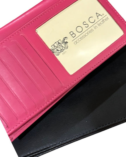 - LOT of 6 Good cond Various  Leather wallets pink black red brown