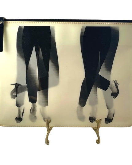 Kate Spade Dancing Legs LE Holographic clutch purse RARE