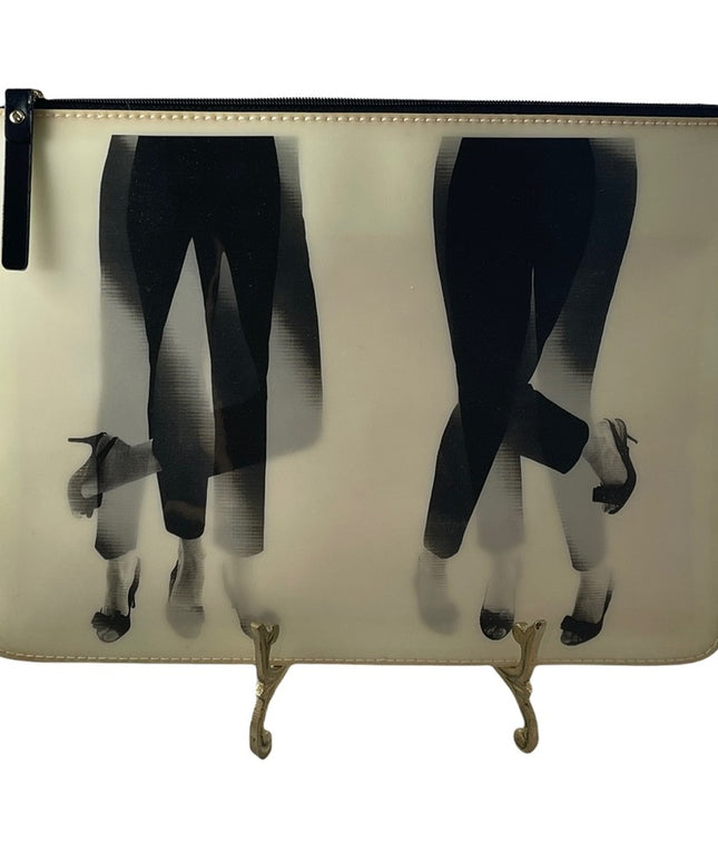 Kate Spade Dancing Legs LE Holographic clutch purse RARE