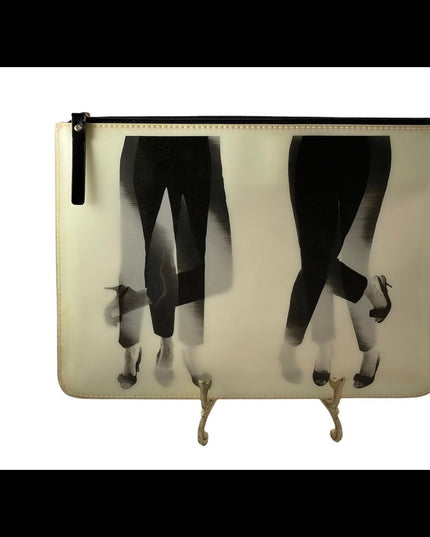 Kate Spade Dancing Legs LE Holographic clutch purse RARE