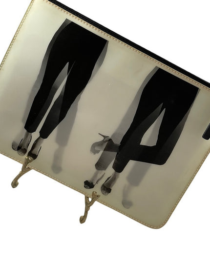 Kate Spade Dancing Legs LE Holographic clutch purse RARE