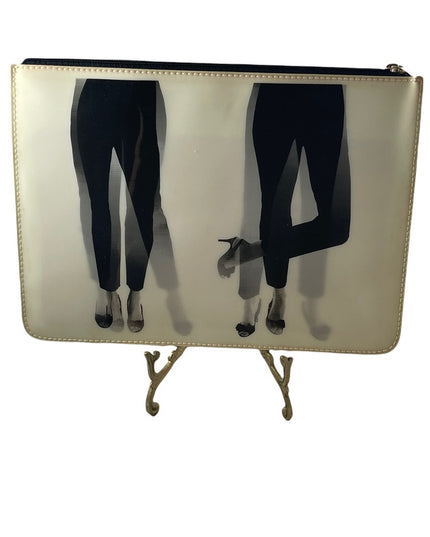 Kate Spade Dancing Legs LE Holographic clutch purse RARE