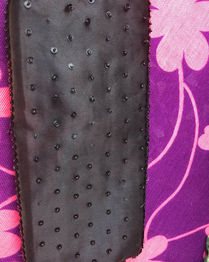Vintage 1950s black bead sequin clutch
