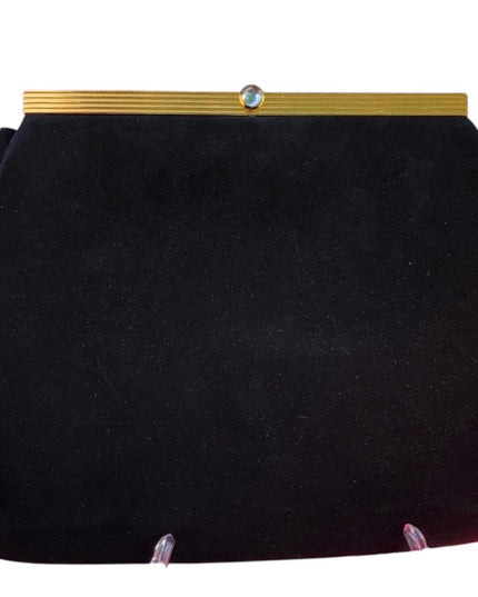 Vintage Koret Black suede purse 1960s Beautiful