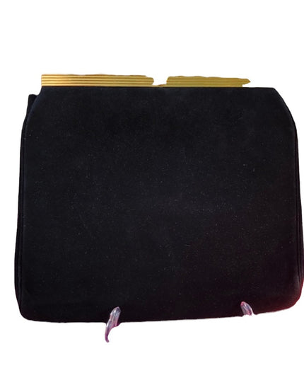 Vintage Koret Black suede purse 1960s Beautiful