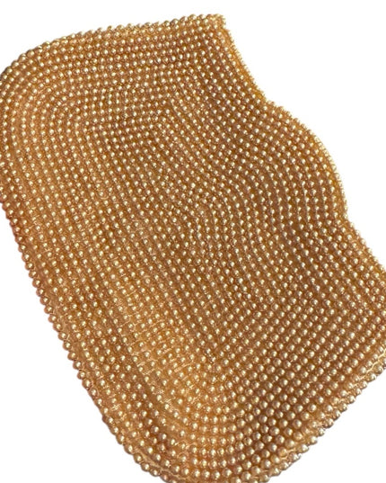 Elegant Antique Faux Pearl-Embellished Clutch Small Purse