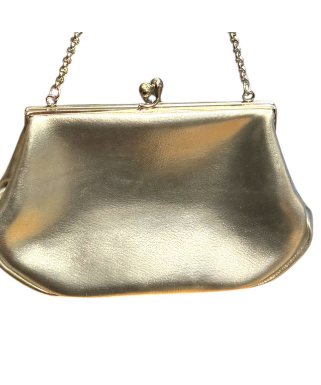 Vintage 1960s MI England Silver Metalic Chain wristlet Bag