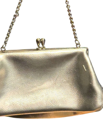 Vintage 1960s MI England Silver Metalic Chain wristlet Bag