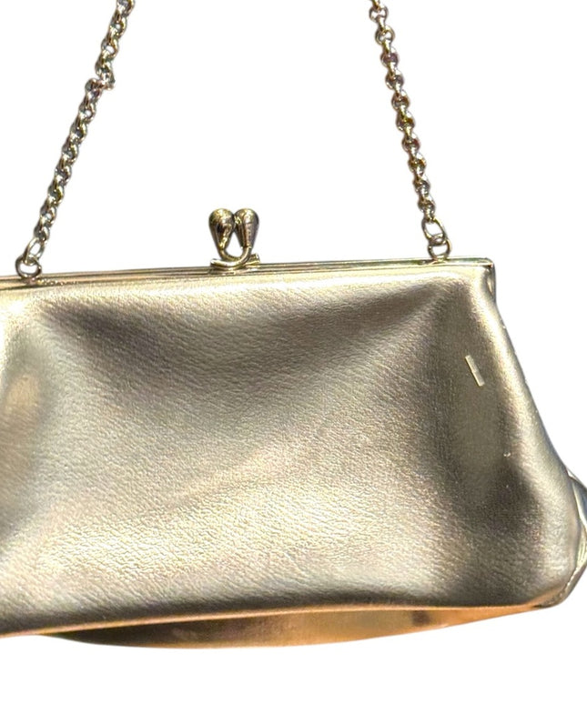 Vintage 1960s MI England Silver Metalic Chain wristlet Bag
