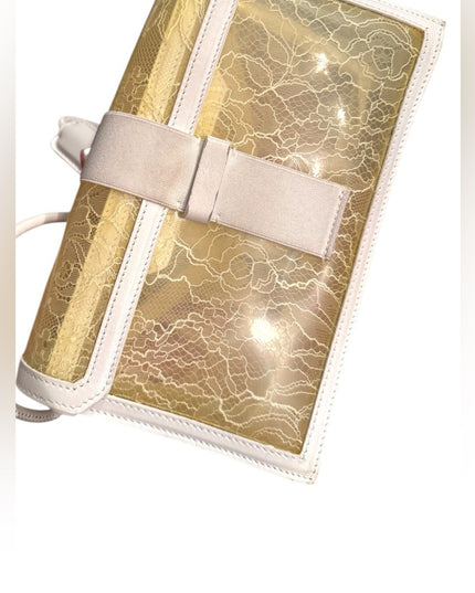 Christopher Kane  White Crossbody Shoulder Bag Yellow White PVC & Leather