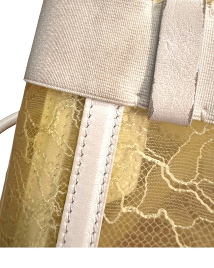 Christopher Kane  White Crossbody Shoulder Bag Yellow White PVC & Leather