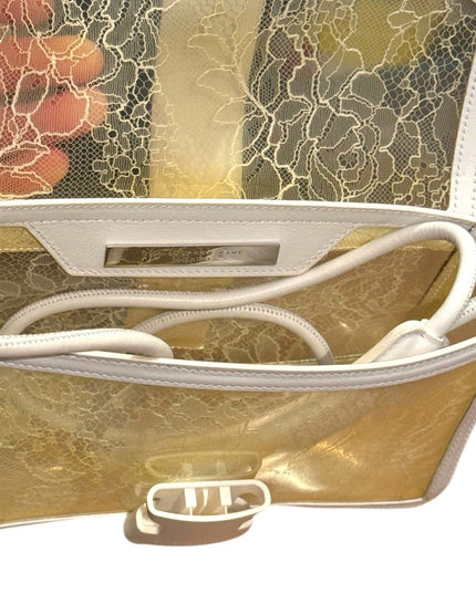 Christopher Kane  White Crossbody Shoulder Bag Yellow White PVC & Leather