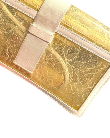 Christopher Kane  White Crossbody Shoulder Bag Yellow White PVC & Leather