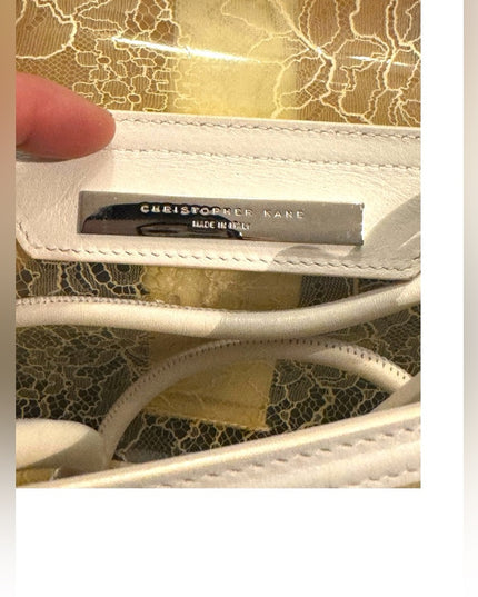 Christopher Kane  White Crossbody Shoulder Bag Yellow White PVC & Leather