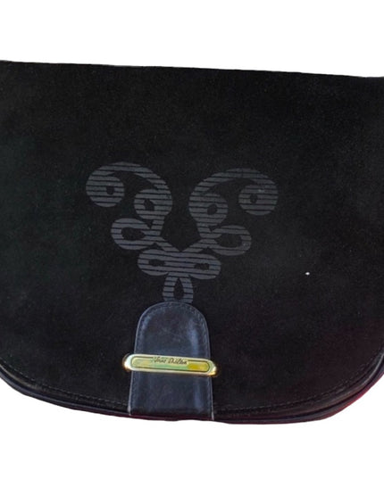 Stunning Vintage black leather Jane Shilton London Purse floral design