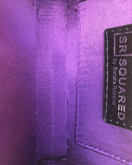 Sondra Roberts Purple flower evening bag Like new!