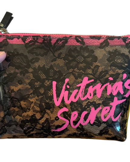 Vicroria Secret transparent clear see thru fancy plastic make up bag