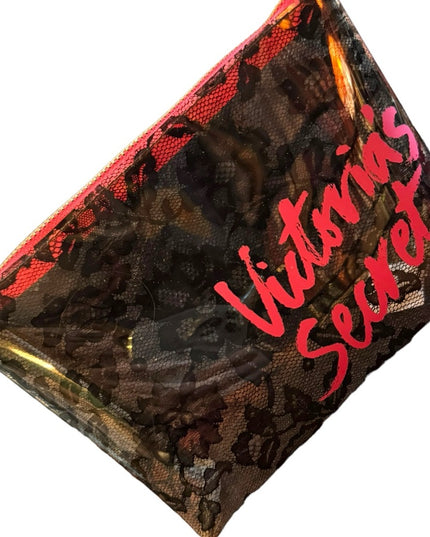 Vicroria Secret transparent clear see thru fancy plastic make up bag