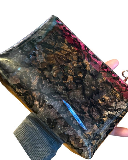 Vicroria Secret transparent clear see thru fancy plastic make up bag