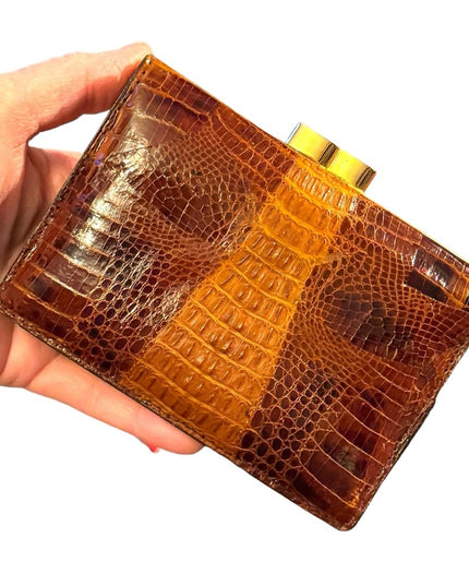 Vintage Thailand Crocodile womens Leather wallet