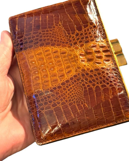 Vintage Thailand Crocodile womens Leather wallet