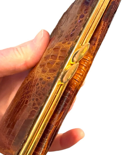 Vintage Thailand Crocodile womens Leather wallet