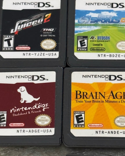 Nintendo DS Game Cartridge LOT 7 pcs Wizards Dogs Brain Age