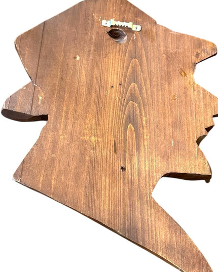 Rustic Brown Wooden Sailing Sailor Captain Hand carved artist signed Wall Accent