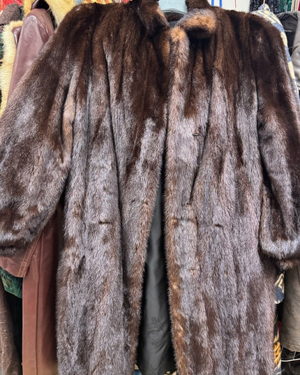 Stunning Vintage 2000s Brown Mid Length MINK Fur Coat Was 4500$ in 2000s