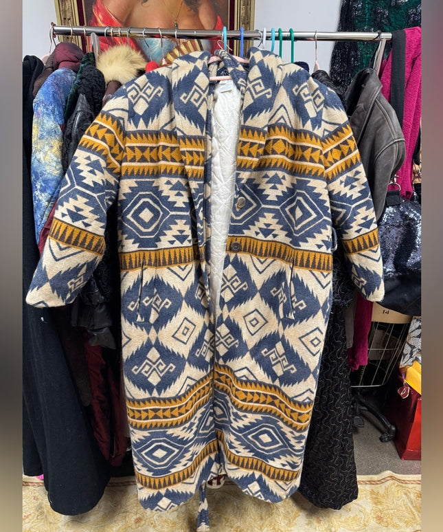 Mondi Sport Southwestern Blanket Full Lenth Winter Coat