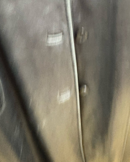 Vintage 2000s Danier Mid Length black leather Belted Coat