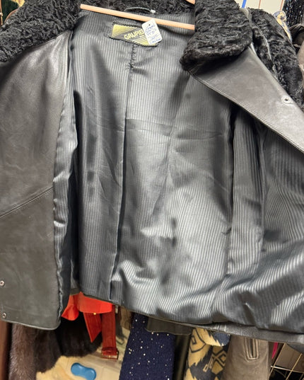 Vintage Grupiel Spain Stunning Lamb & Leather Fancy Jacket