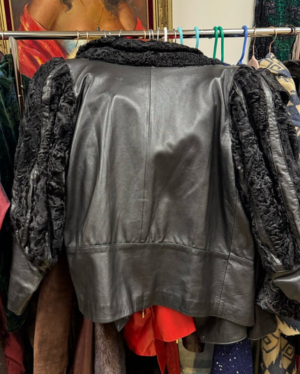 Vintage Grupiel Spain Stunning Lamb & Leather Fancy Jacket