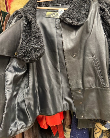 Vintage Grupiel Spain Stunning Lamb & Leather Fancy Jacket