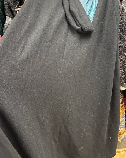Antique Late 1800s Hooded Black Victorian Cape Cloak