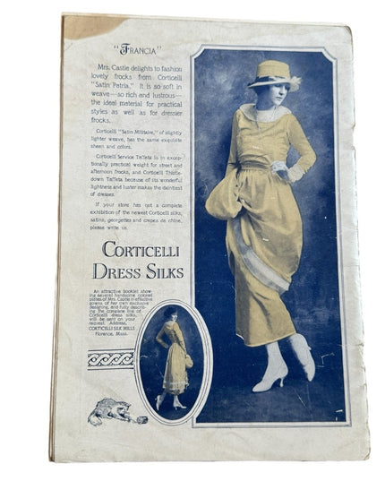 Antique C1919 Corticelli Lessons in Crochet Book No. 9 Art Deco