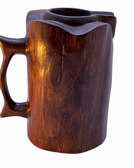 Antique Hand carved wood water jug decor rustic vase primative FINAL REDUCTION